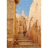 Street by Gustav Bauernfeind - Jewish Art Oil Painting Gallery