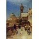 Oriental Street Scene by Gustav Bauernfeind - Jewish Art Oil Painting Gallery