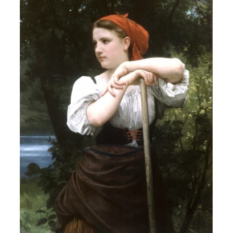 The Haymaker 1869 by  William Adolphe Bouguereau - Art gallery oil...