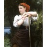 The Haymaker 1869 by  William Adolphe Bouguereau - Art gallery oil...