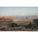 View of Jerusalem by Gustav Bauernfeind - Jewish Art Oil Painting...