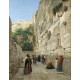 Wailing Wall by Gustav Bauernfeind - Jewish Art Oil Painting Gallery