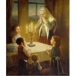 Elena Flerova - Welcoming the Shabbat | Jewish Art 