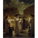 Elena Flerova - Blessing on the Moon II | Jewish Art Oil Painting Gallery