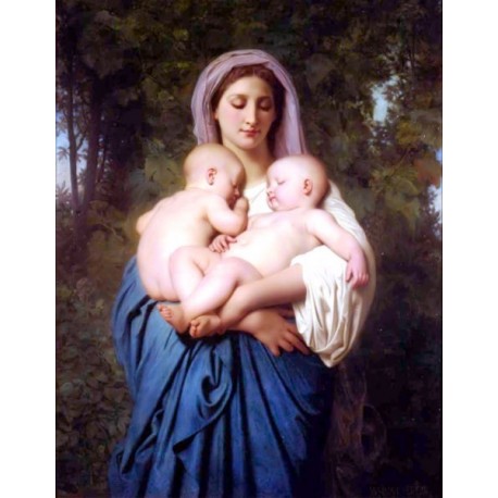 Charity by William Adolphe Bouguereau - Art gallery oil painting...