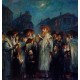 Elena Flerova - Blessing The New Moon | Jewish Art Oil Painting Gallery