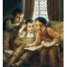 Elena Flerova - Boys Time | Jewish Art Oil Painting Gallery