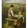Elena Flerova - Children in the Forest II | Jewish Art Oil Painting Gallery