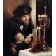 Elena Flerova - Channukah Lighting | Jewish Art Oil Painting Gallery