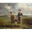 Elena Flerova - Children in the Forest III | Jewish Art Oil Painting Gallery