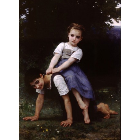 The Horseback Ride 1884 by William Adolphe Bouguereau - Art gallery oil painting reproductions