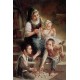 Elena Flerova - Children on the stairs | Jewish Art Oil Painting Gallery