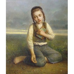 Elena Flerova - Children II | Jewish Art Oil Painting Gallery