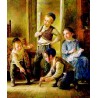 Elena Flerova - Dreidel I | Jewish Art Oil Painting Gallery