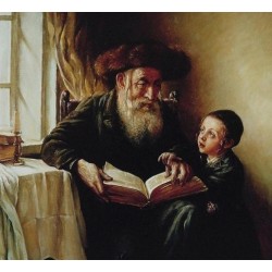 Elena Flerova - First Lesson | Jewish Art Oil Painting Gallery
