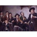 Elena Flerova - Kliezmers | Jewish Art Oil Painting Gallery