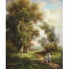 Elena Flerova - Landscape Walk | Jewish Art Oil Painting Gallery