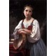 Gypsy Girl with a Basque Drum by William Adolphe Bouguereau - Art gallery oil painting reproductions