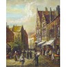 Elena Flerova - Market I | Jewish Art Oil Painting Gallery