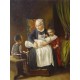 Elena Flerova - Mother with Kids | Jewish Art Oil Painting Gallery
