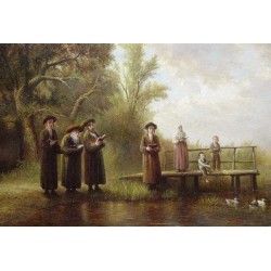 Elena Flerova -Tashlich III | Jewish Art Oil Painting Gallery