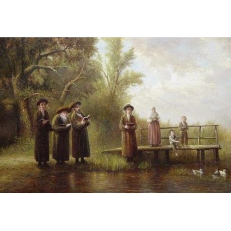 Elena Flerova -Tashlich III | Jewish Art Oil Painting Gallery