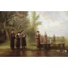 Elena Flerova -Tashlich III | Jewish Art Oil Painting Gallery