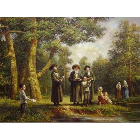 Elena Flerova - Tashlich II | Jewish Art Oil Painting Gallery