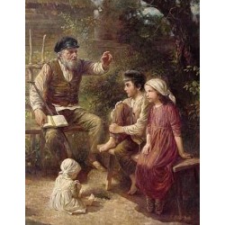 Elena Flerova - Telling a Story | Jewish Art Oil Painting Gallery
