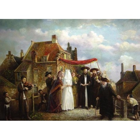 Elena Flerova - The Chupah | Jewish Art Oil Painting Gallery