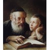Elena Flerova - The Lesson V | Jewish Art Oil Painting Gallery