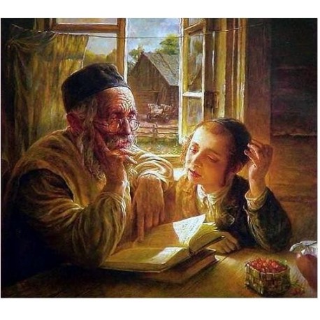 Elena Flerova - Making a Point I | Jewish Art Oil Painting Gallery