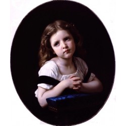 The Prayer 1865 by William Adolphe Bouguereau - Art gallery oil painting reproductions