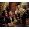Elena Flerova - The Debate II | Jewish Art Oil Painting Gallery