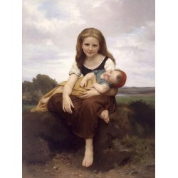 The Elder Sister by William Adolphe Bouguereau - Art gallery oil...