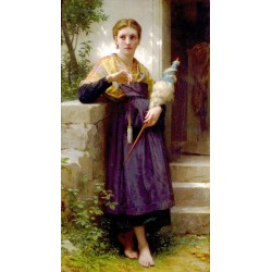 The Spinner by William Adolphe Bouguereau - Art gallery oil...