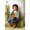 The Little Knitter by William Adolphe Bouguereau - Art gallery oil...