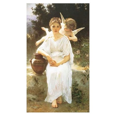 Whisperings of Love 1889 by William Adolphe Bouguereau - Art...