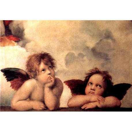 Painting of Cherubim After a Detail of Sistine Madonna by Raffaello Sanzio oil painting art gallery