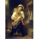 Young Mother Gazing at Her Child by William Adolphe Bouguereau -...