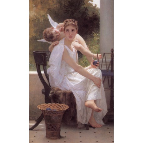 Work Interrupted 1891 by William Adolphe Bouguereau - Art gallery oil painting reproductions