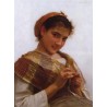 Young Girl Crocheting 1889 by William Adolphe Bouguereau -Art...
