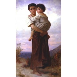 Young Gypsies 1879 by William Adolphe Bouguereau - Art gallery oil painting reproductions