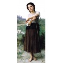 Young Shepherdess Standing 1887 by William Adolphe Bouguereau -...