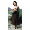 Young Shepherdess Standing 1887 by William Adolphe Bouguereau -...