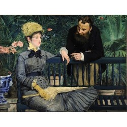 In the Conservatory 1879 By Edouard Manet
