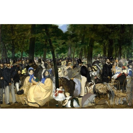 Music in the Tuileries 1862 By Edouard Manet