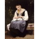 Young Worker 1869 by William Adolphe Bouguereau - Art gallery oil painting reproductions