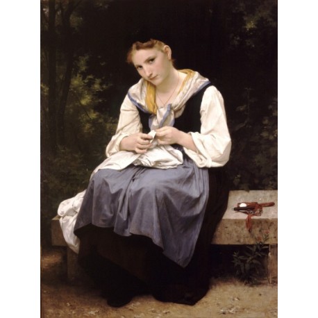 Young Worker 1869 by William Adolphe Bouguereau - Art gallery oil...