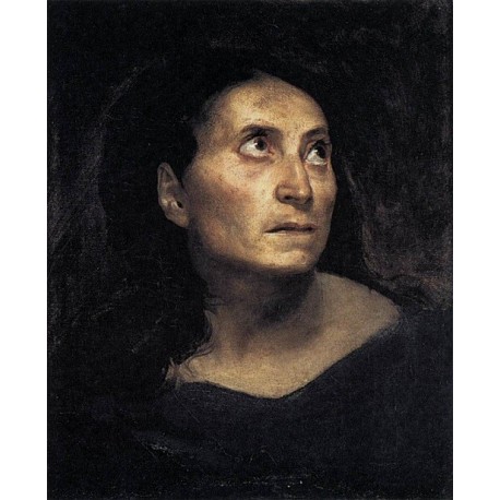 Head of a Woman by Eugene Delacroix